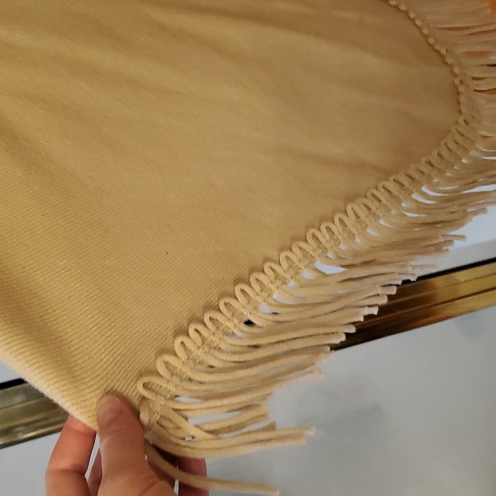 Coldwater Creek Womans Tan Soft Fringed Boho Shawl One Size - Picture 7 of 10